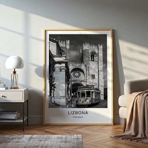 plakat lizbona portugalia katedra se duży format