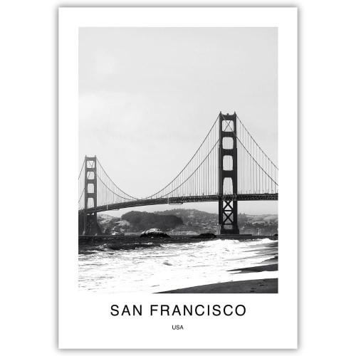 plakat san francisco usa golden gate bridge