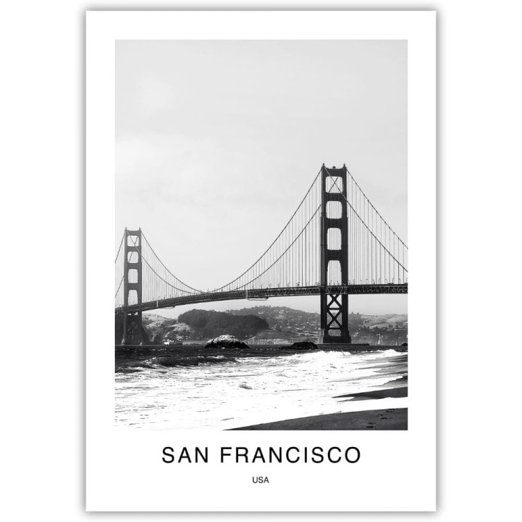 plakat san francisco usa golden gate bridge