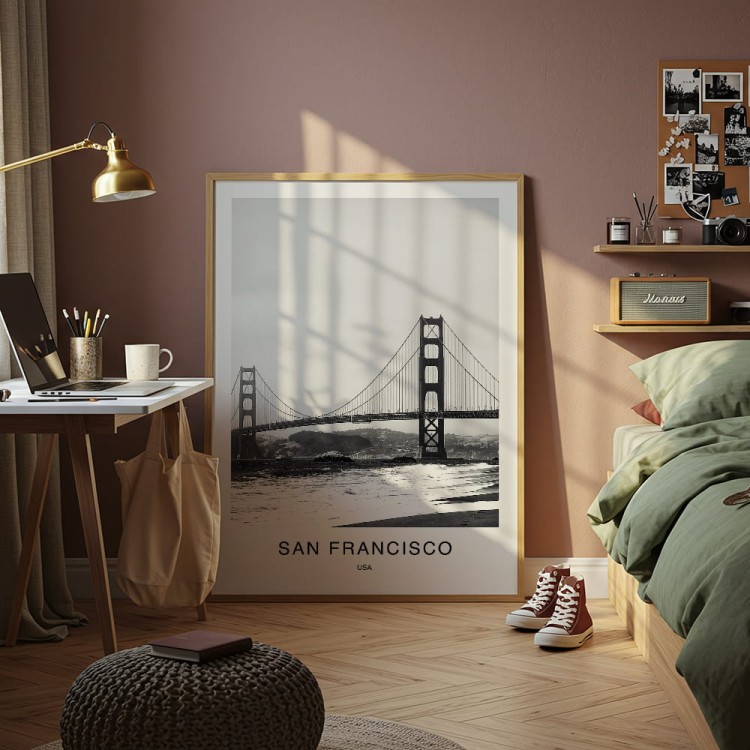 plakat san francisco usa golden gate bridge w pokoju młodzieżowym