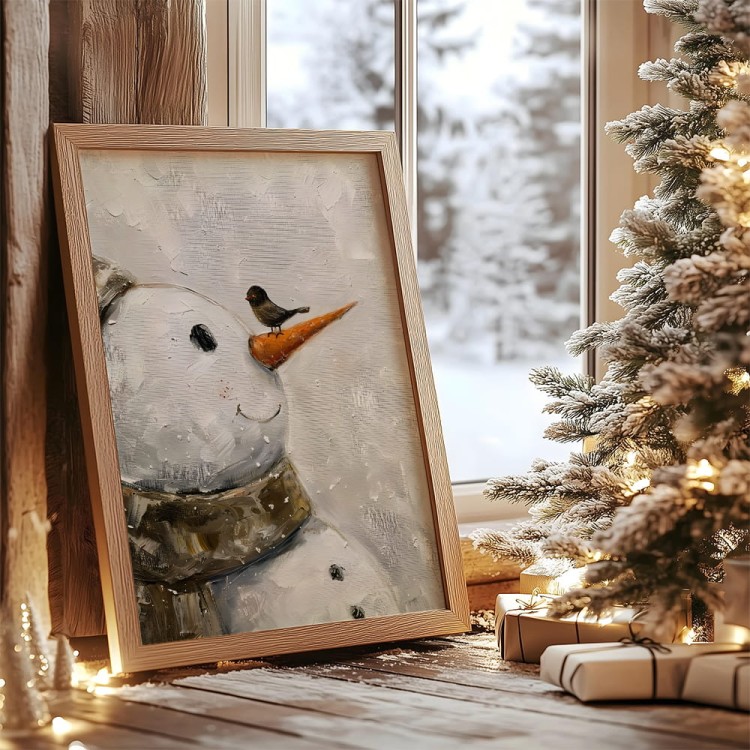 plakat zimowa przyjaźń dekoracja świąteczna