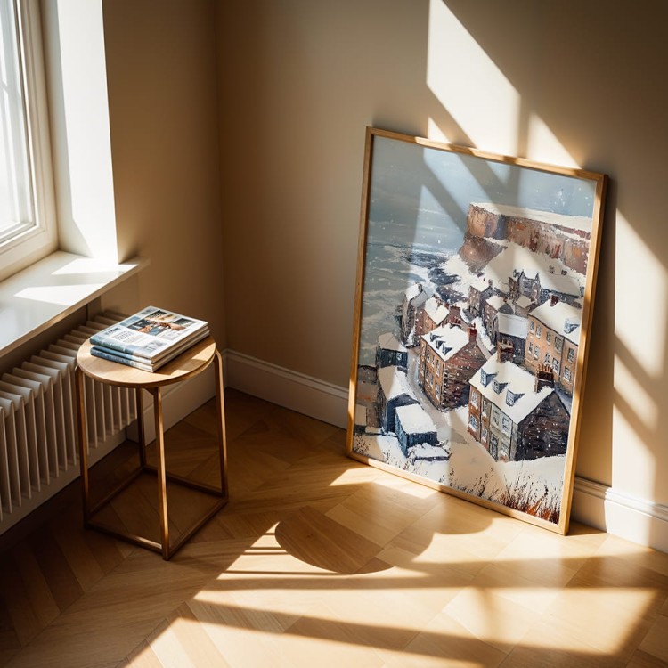 plakat nadmorska zima dekoracja ścienna