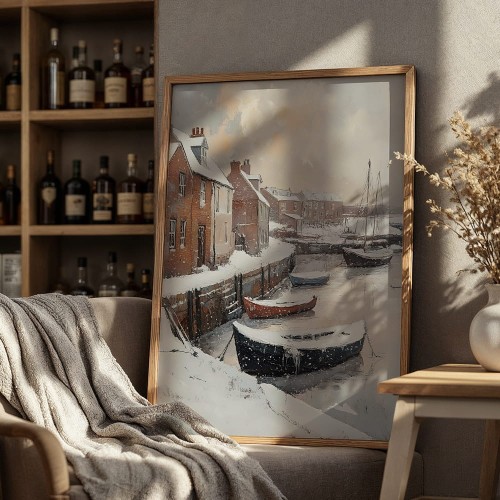 plakat zimowy port duży format