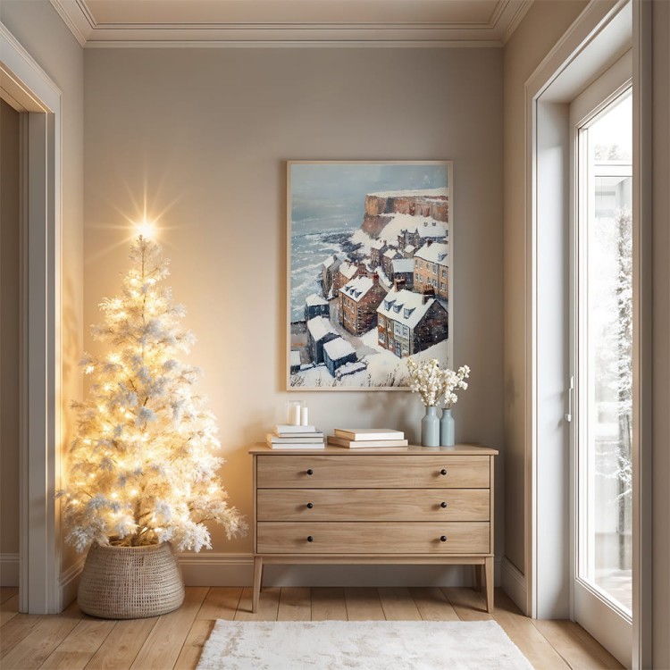 plakat nadmorska zima nad komodą