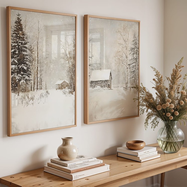 galeria plakatów zimowa cisza w salonie