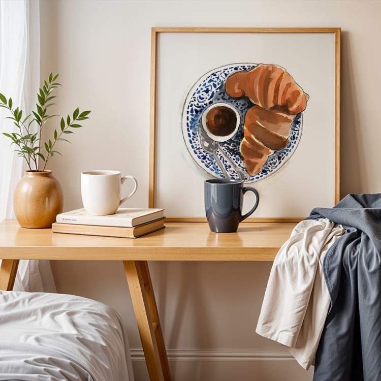 plakat śniadanie w paryżu w drewnianej ramce