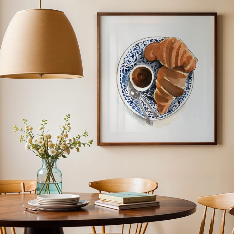 plakat śniadanie w paryżu w jadalni