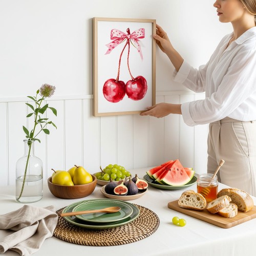 plakat sweet cherries dekoracja ścienna