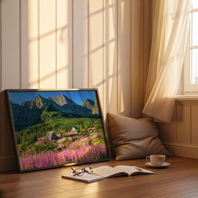 plakat tatry hala gąsienicowa w ciemnej ramie