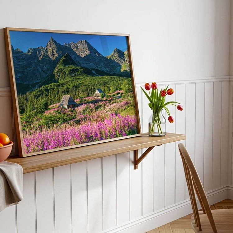 plakat tatry hala gąsienicowa w drewnianej ramie
