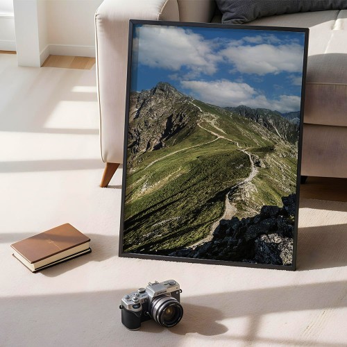 plakat tatry świnica w czarnej ramie