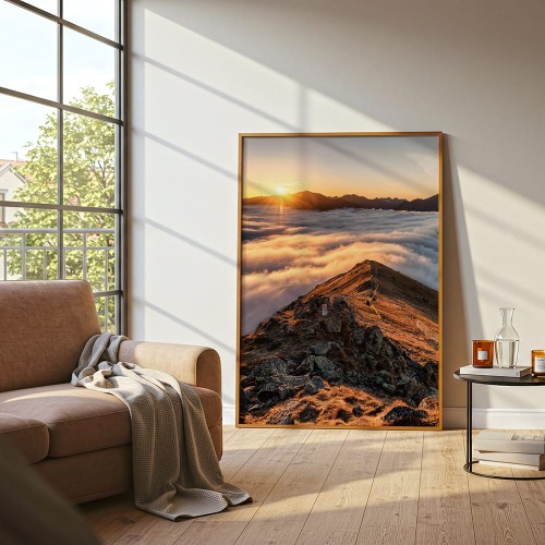 plakat tatry zachód słońca w tatrach w salonie