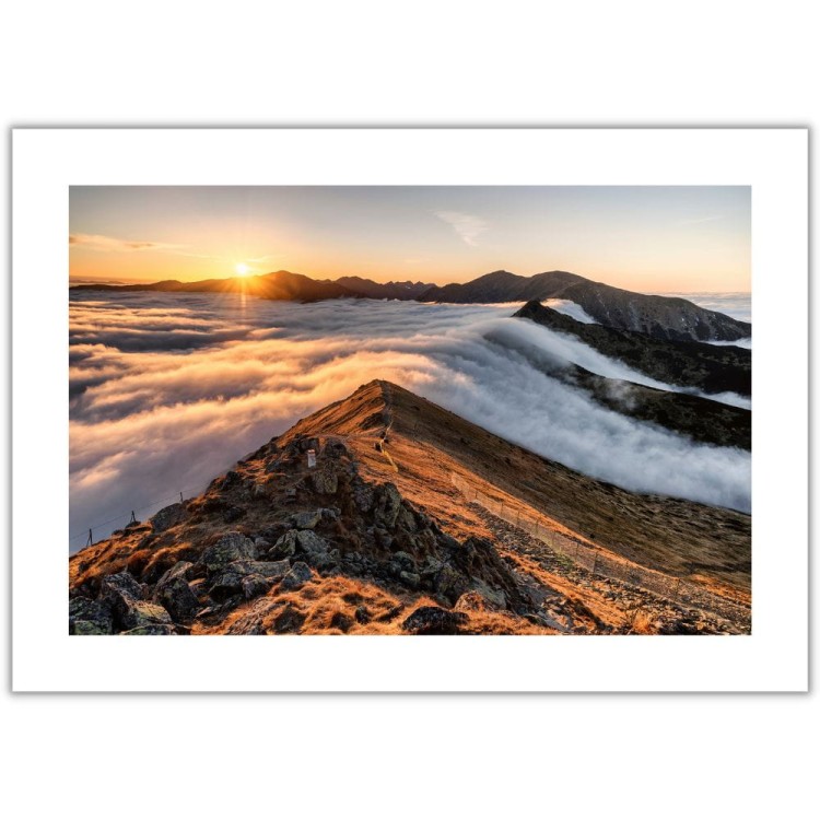 plakat tatry czerwone wierchy z białym obramowaniem