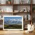 plakat tatry widok na tatry z białym obramowaniem w pokoju