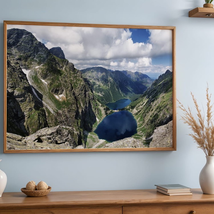 plakat tatry czarny staw w salonie