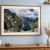 plakat tatry czarny staw z białym obramowaniem w salonie