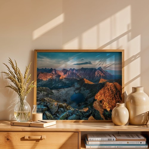 plakat tatry dolina pięciu stawów polskich w salonie