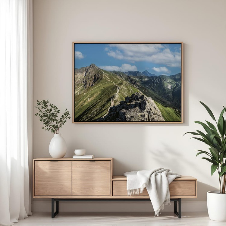 plakat tatry widok z kasprowego wierchu nad komodą