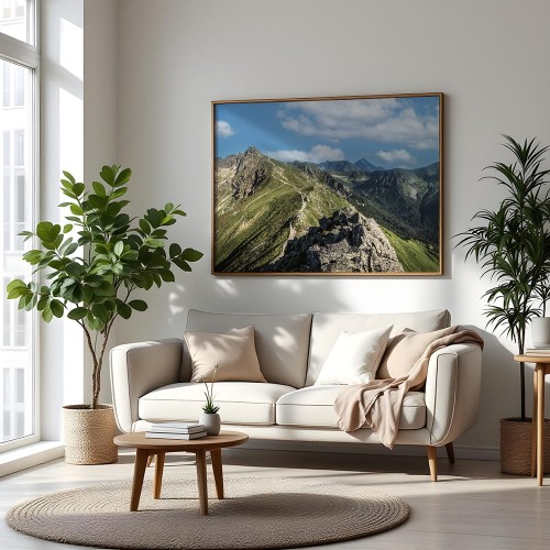 plakat tatry widok z kasprowego wierchu w salonie