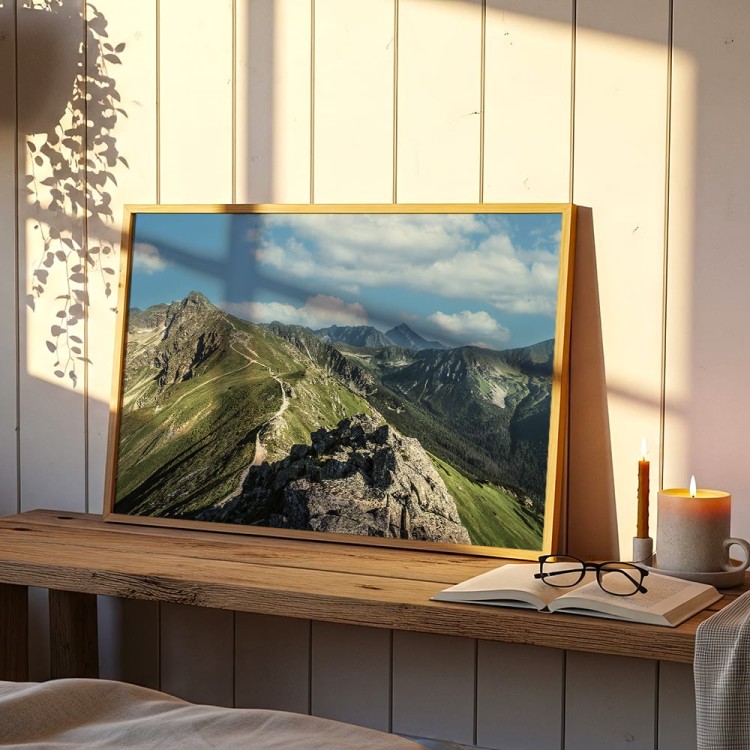plakat tatry widok z kasprowego wierchu w drewnianej ramie