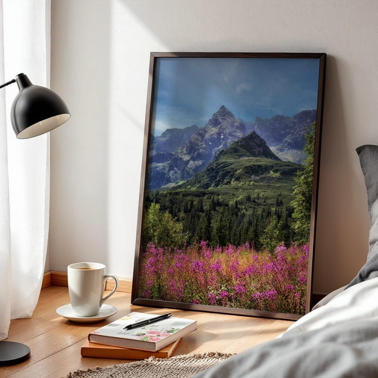 plakat tatry kościelec w czarnej ramie