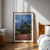 plakat tatry kościelec z białym obramowaniem w sypialni