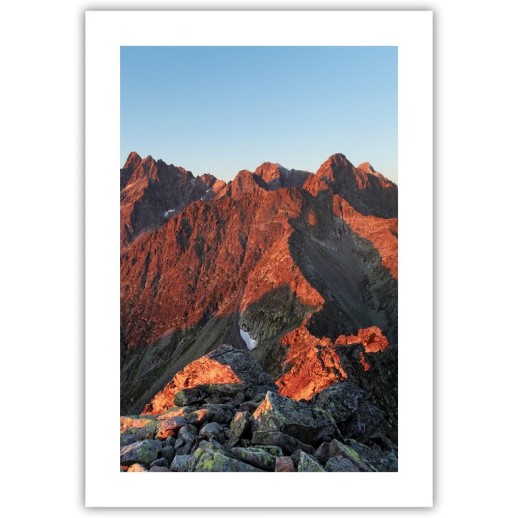 plakat tatry słowackie z białym obramowaniem