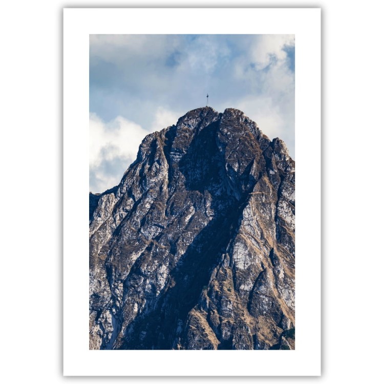 plakat tatry giewont z białym obramowaniem