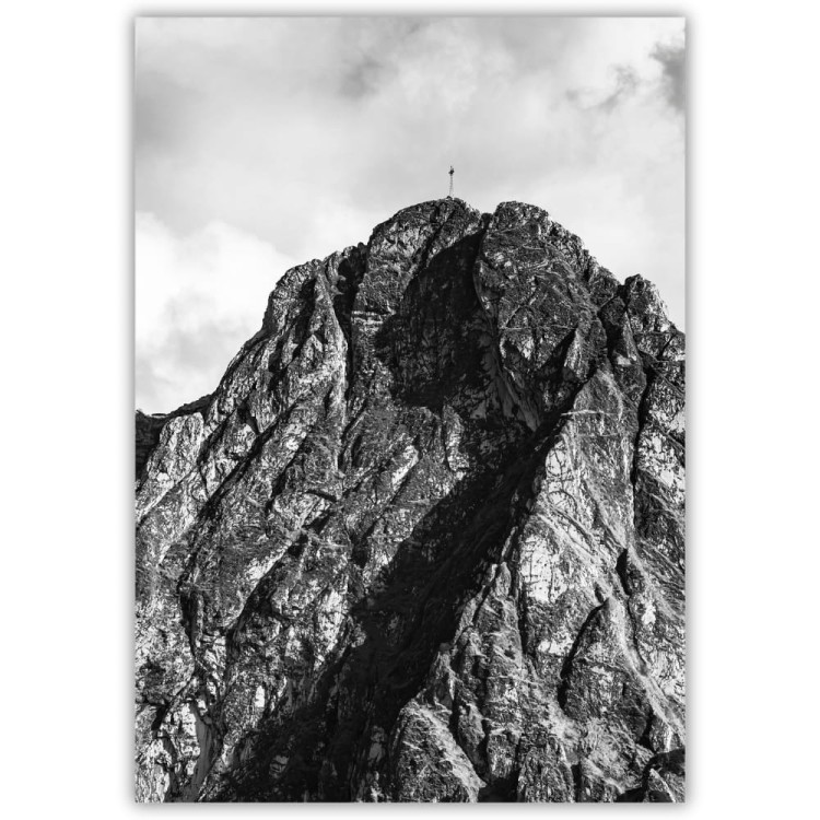 plakat tatry giewont w czerni i bieli