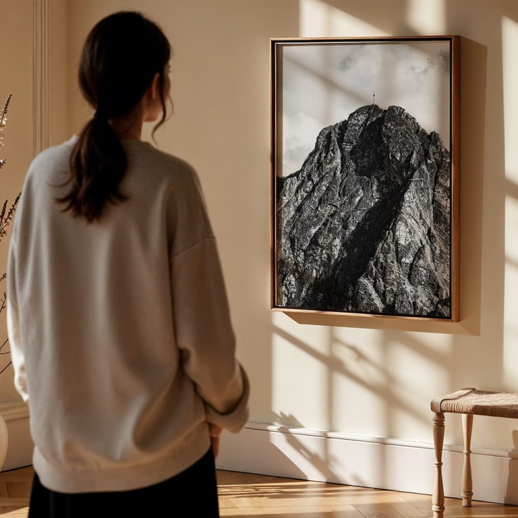 plakat tatry giewont w czerni i bieli dekoracja ścienna