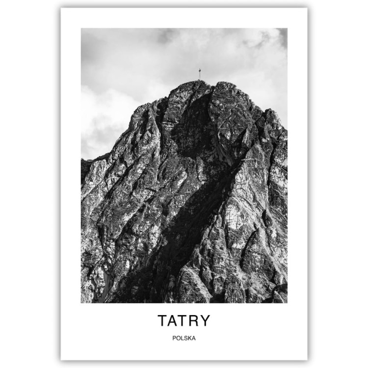 plakat tatry polska giewont szczyt z krzyżem