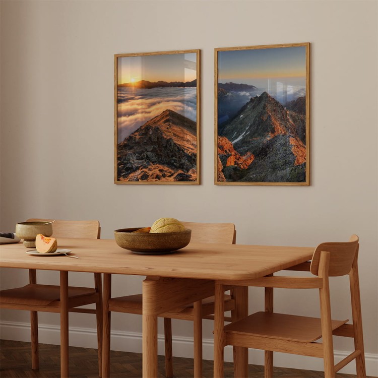galeria plakatów tatry światło dnia w jadalni