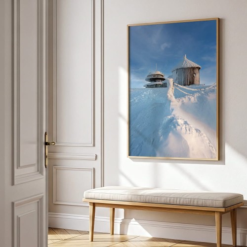 plakat karkonosze cisza śnieżki w przedpokoju duży format