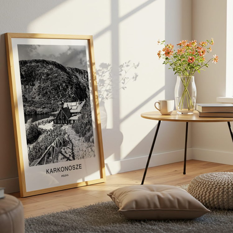 plakat karkonosze polska schronisko nad małym stawem dekoracja ścienna