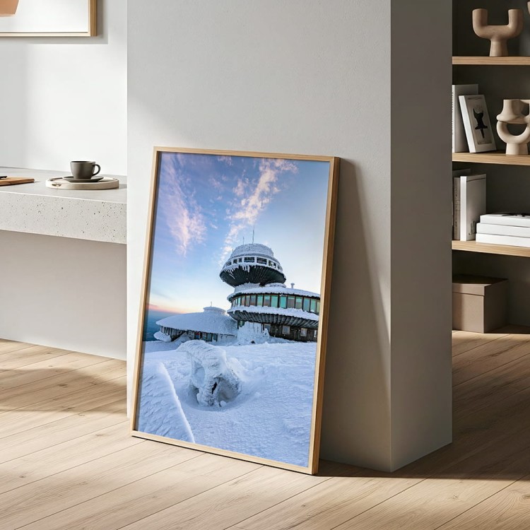 plakat karkonosze obserwatorium na śnieżce w salonie
