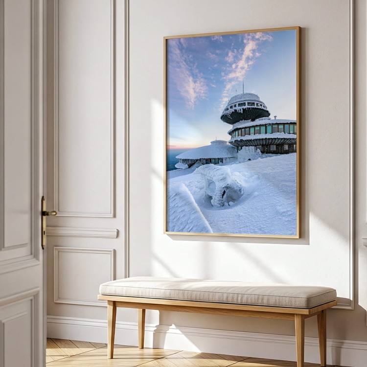 plakat karkonosze obserwatorium na śnieżce w przedpokoju
