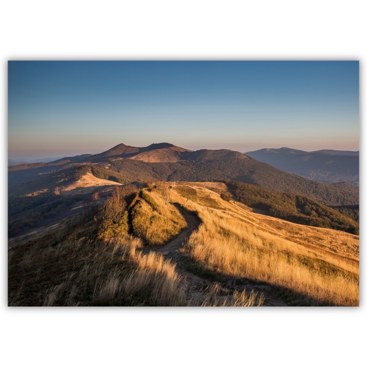 plakat bieszczady szlak w złotym świetle