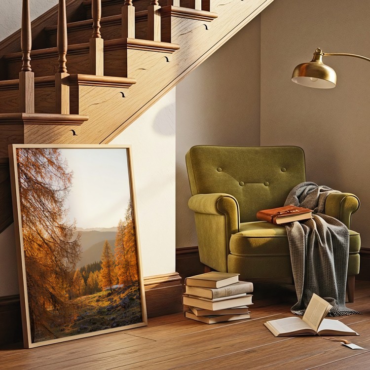 plakat beskidy jesień w górach w salonie