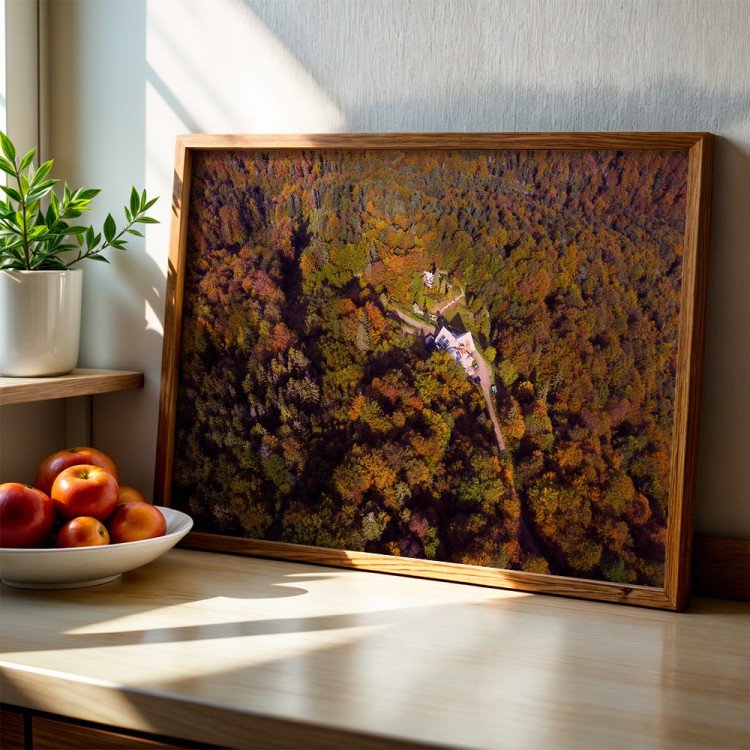 plakat beskidy jesień na jaworzynie krynickiej w kuchni