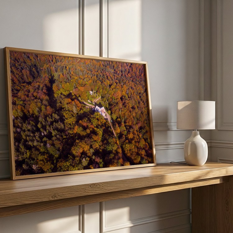 plakat beskidy jesień na jaworzynie krynickiej w przedpokoju