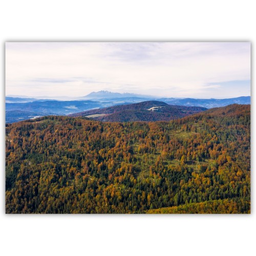 plakat beskidy jesień w beskidzie sądeckim