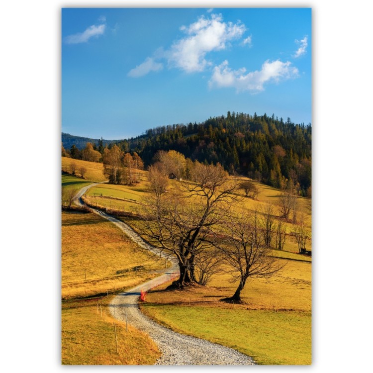 plakat beskidy droga przez beskidzkie polany