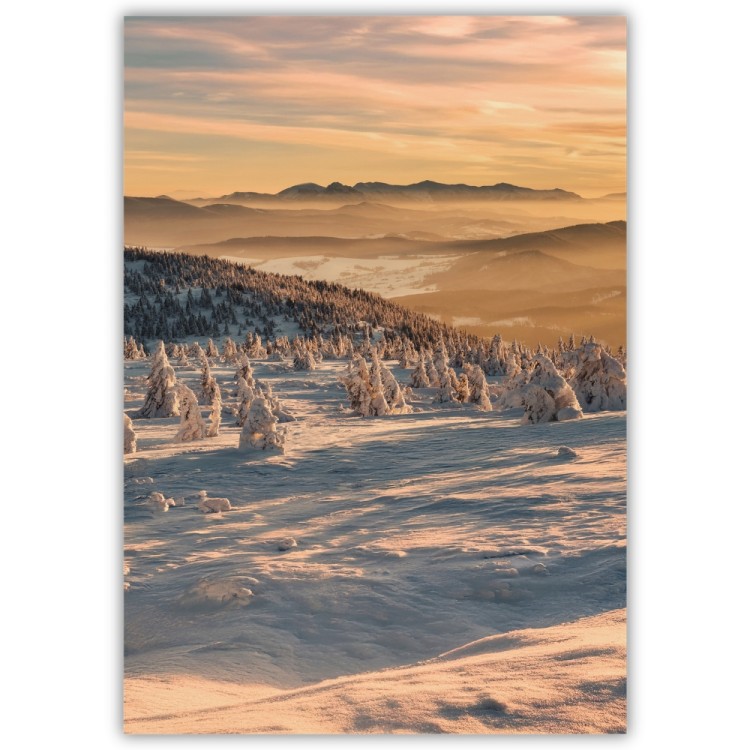 plakat beskidy zima w beskidach