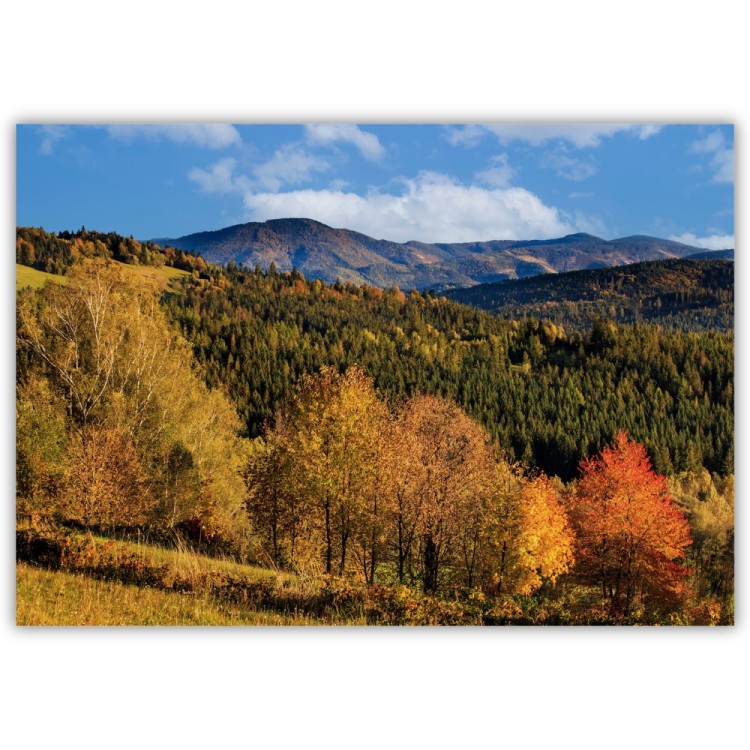 plakat beskidy panorama beskidów