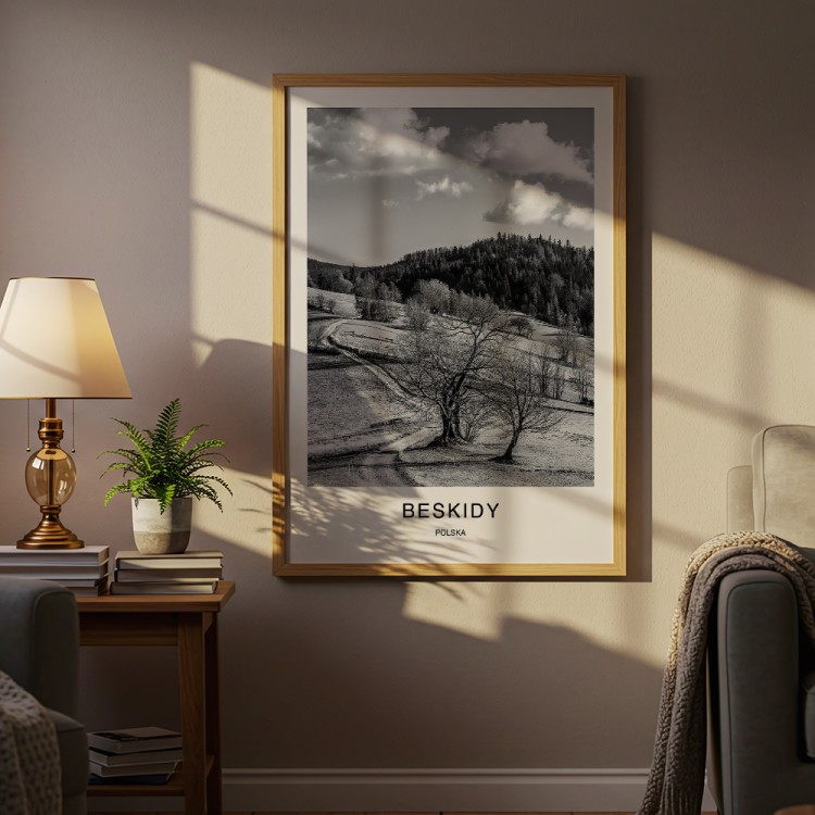 plakat beskidy polska beskidzkie polany w salonie