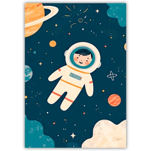 plakat mały astronauta