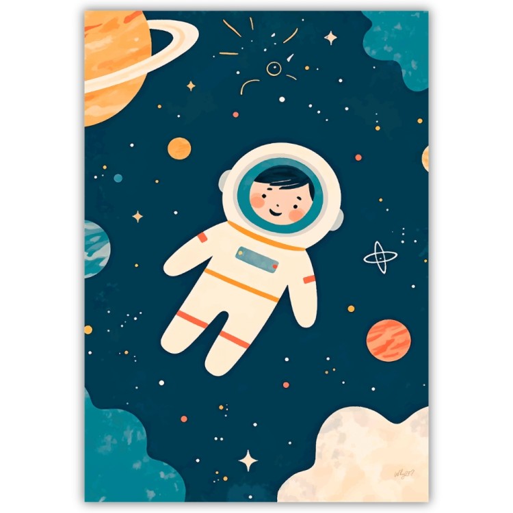 plakat mały astronauta