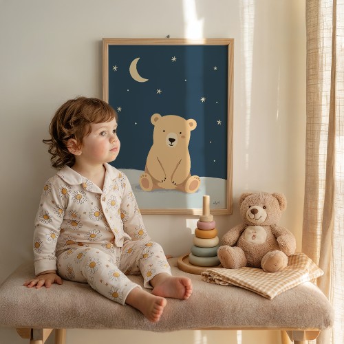 plakat dobranoc misiu w pokoju dziecka