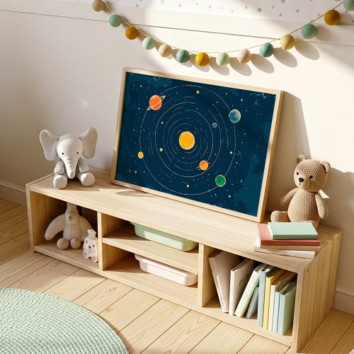plakat układ słoneczny w pokoju dzieci