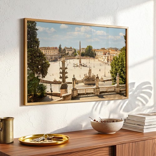 plakat rzym piazza del popolo nad komodą